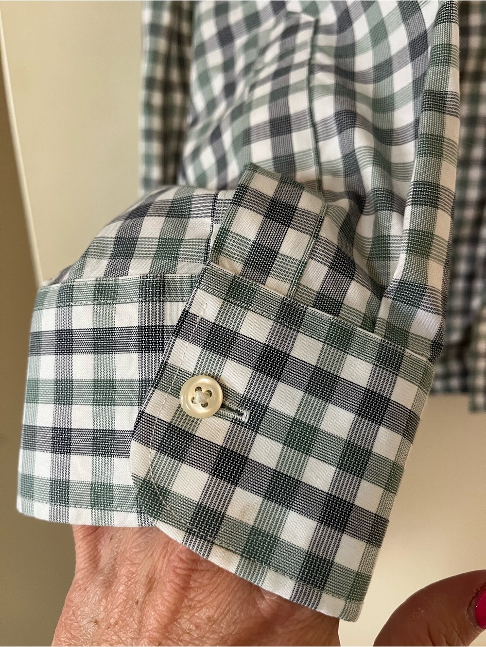 J.Crew Men's Designer Checked Button-Down Shirt Size Large Slim - Picture 9 of 16
